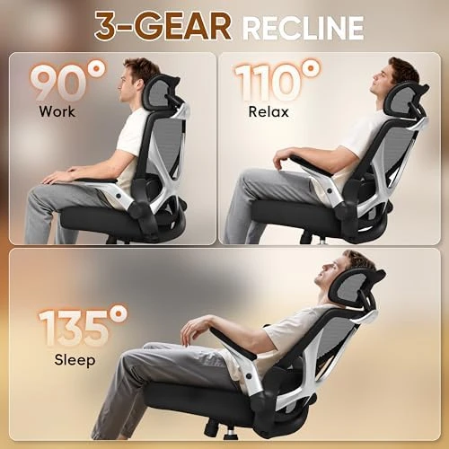 Ergonomic Office Chair with Adjustable Lumbar Support and 5D Arms — Smart Chairs, GABRYLLY