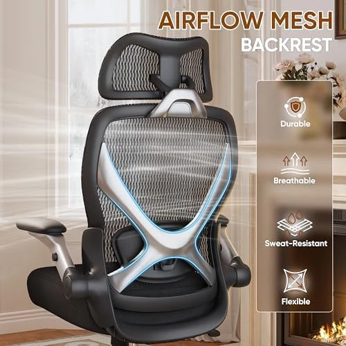 Ergonomic Office Chair with Adjustable Lumbar Support and 5D Arms — Smart Chairs, GABRYLLY