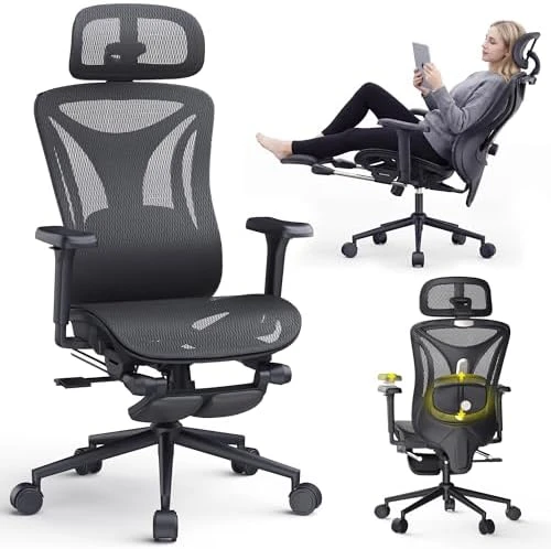 Ergonomic Office Chair with Footrest — Smart Chairs, CYKOV