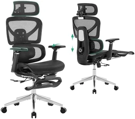 Ergonomic Office Chair with Footrest — Smart Chairs, Cozyman