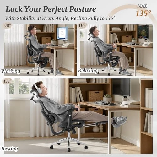 Ergonomic Office Chair with Footrest — Smart Chairs, Cozyman