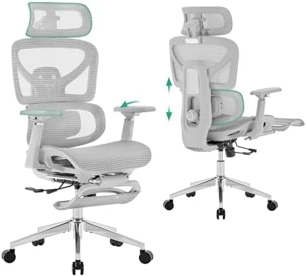 Ergonomic Office Chair with Footrest — Smart Chairs, Cozyman