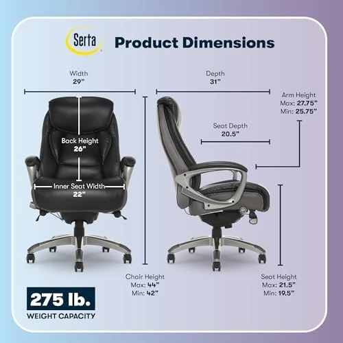 Executive Home Office Desk Chair — Smart Chairs, Serta
