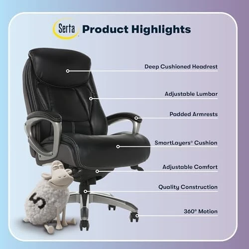 Executive Home Office Desk Chair — Smart Chairs, Serta