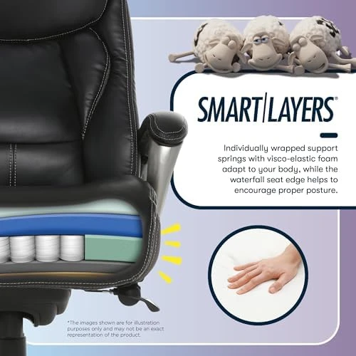 Executive Home Office Desk Chair — Smart Chairs, Serta