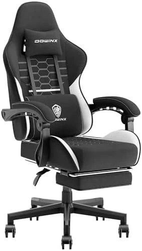 Gaming Chair Fabric with Pocket Spring Cushion, Massage Game Chair Cloth with Headrest, Ergonomic Computer Chair with... — Smart Chairs, Dowinx