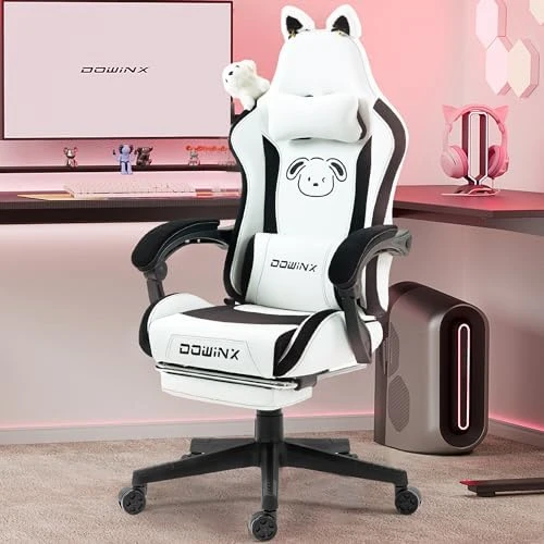 Gaming Chair with Cat Ears and Massage Lumbar Support — Smart Chairs, Dowinx
