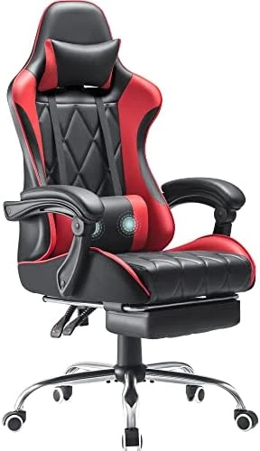 Gaming Chair with Footrest and Massage Lumbar Support — Smart Chairs, Homall