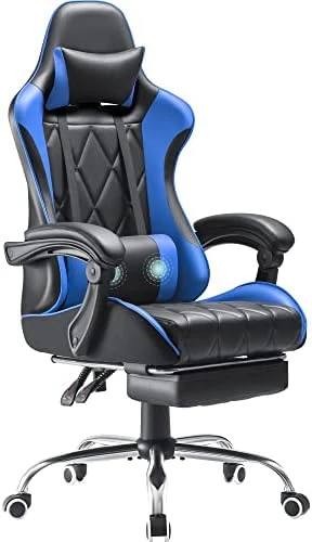 Gaming Chair with Footrest and Massage Lumbar Support — Smart Chairs, Homall