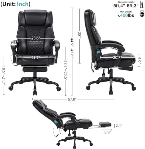 Massage Office Chair with Foot Rest — Massage Chairs, HESL