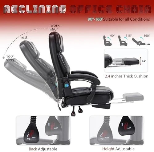 Massage Office Chair with Foot Rest — Massage Chairs, HESL