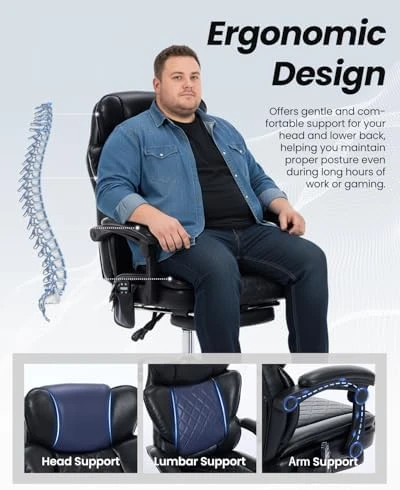 Massage Office Chair with Foot Rest — Massage Chairs, CHAIRKER
