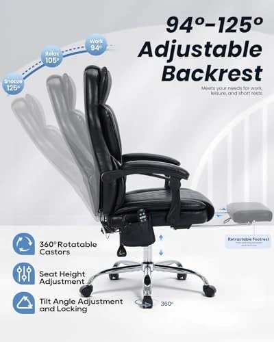 Massage Office Chair with Foot Rest — Massage Chairs, CHAIRKER