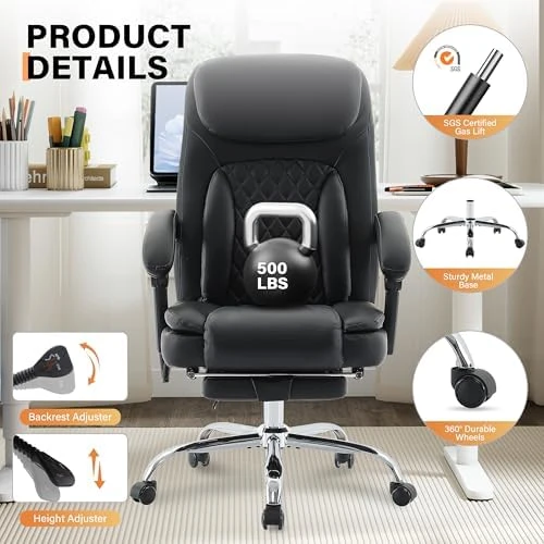 Massage Office Chair with Vibration, Heat, and Foot Rest — Massage Chairs, BIGGARSIT