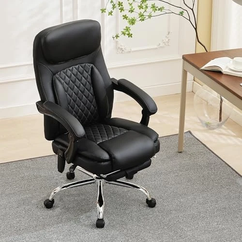 Massage Office Chair with Vibration, Heat, and Foot Rest — Massage Chairs, BIGGARSIT