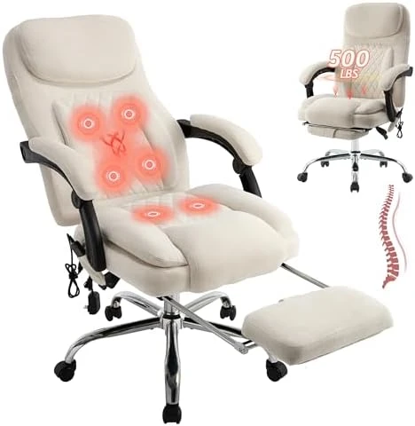 Massage Office Chair with Vibration, Heat, and Foot Rest — Massage Chairs, BIGGARSIT