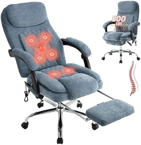 Massage Office Chair with Vibration, Heat, and Foot Rest — Massage Chairs, BIGGARSIT
