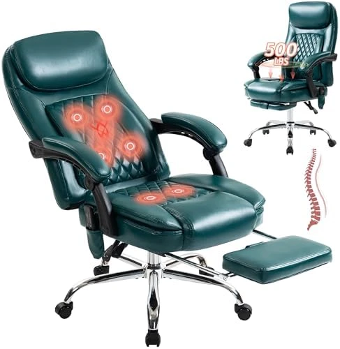 Massage Office Chair with Vibration, Heat, and Foot Rest — Massage Chairs, BIGGARSIT