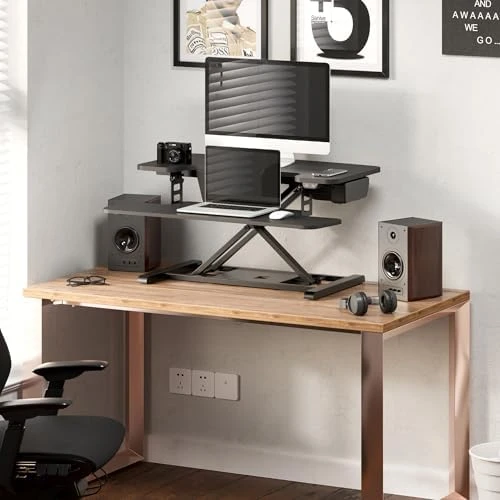 Motorized Standing Desk Converter — Standing Desk, FLEXISPOT