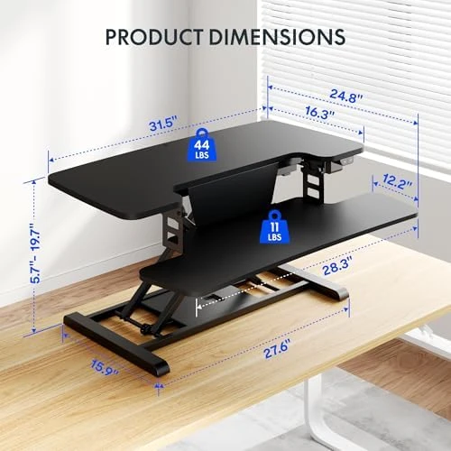 Motorized Standing Desk Converter — Standing Desk, FLEXISPOT