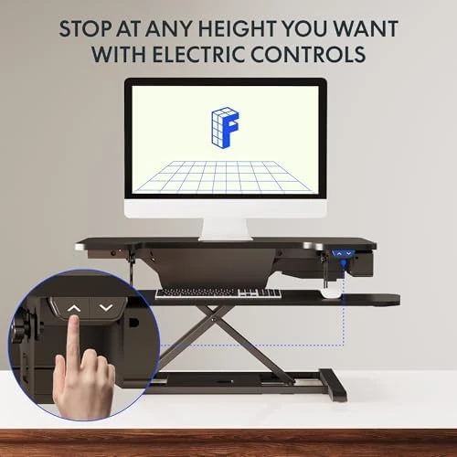 Motorized Standing Desk Converter — Standing Desk, FLEXISPOT