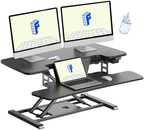Motorized Standing Desk Converter — Standing Desk, FLEXISPOT