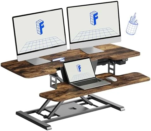 Motorized Standing Desk Converter — Standing Desk, FLEXISPOT