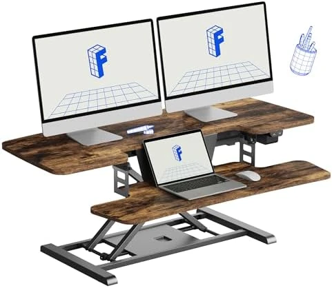 Motorized Standing Desk Converter — Standing Desk, FLEXISPOT