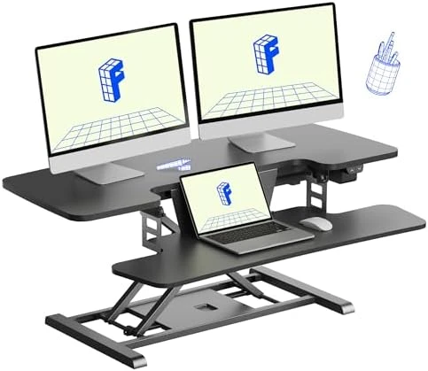 Motorized Standing Desk Converter — Standing Desk, FLEXISPOT