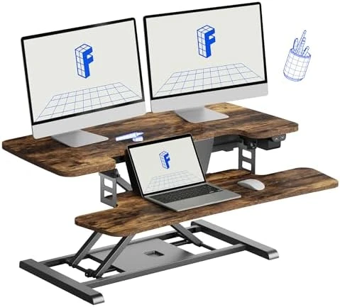 Motorized Standing Desk Converter — Standing Desk, FLEXISPOT
