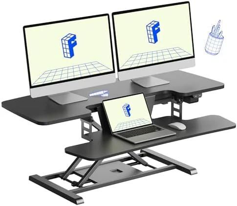 Motorized Standing Desk Converter — Standing Desk, FLEXISPOT