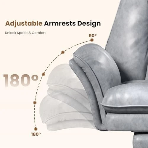 Office Chair with Flip Armrests and Foot Rest — Smart Chairs, HOMRELEXA