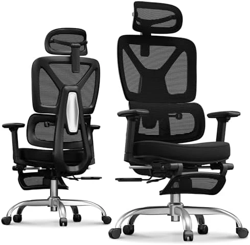 Premium Ergonomic Office Chair with Footrest — Smart Chairs, FLEXISPOT