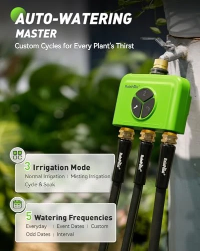 3 Zone WiFi Water Timer with Smart Gateway — Irrigation System, RainPoint