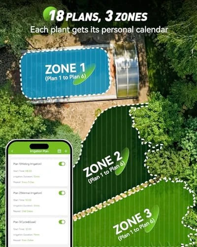 3 Zone WiFi Water Timer with Smart Gateway — Irrigation System, RainPoint