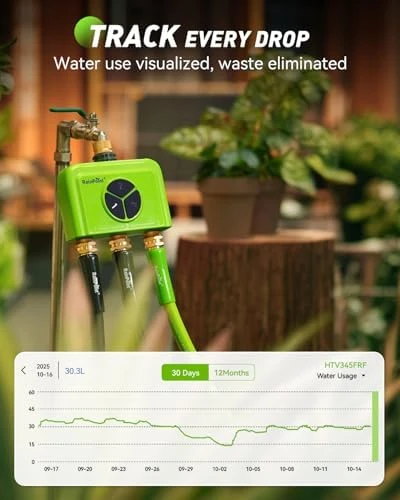 3 Zone WiFi Water Timer with Smart Gateway — Irrigation System, RainPoint