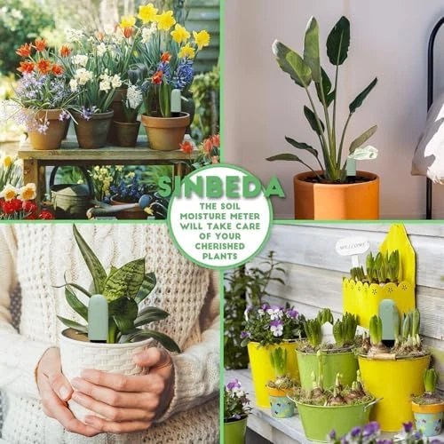 4 in 1 Plant Monitor — Soil Moisture Sensor, Sinbeda