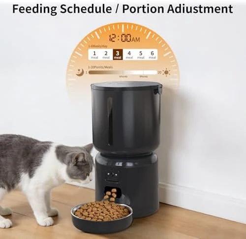 Automatic Cat Feeder and Waterer Set with Camera — Automatic Pet Feeder, YFL