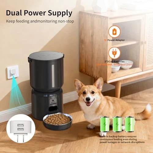 Automatic Cat Feeder and Waterer Set with Camera — Automatic Pet Feeder, YFL