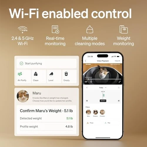 Automatic Litter Box with AI-Camera Waste Analysis — Self-Cleaning Litter Box, PETLIBRO