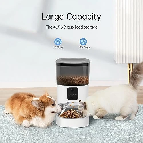 Automatic Pet Feeder with Camera and Treat Dispenser — Automatic Pet Feeder, pumpkii