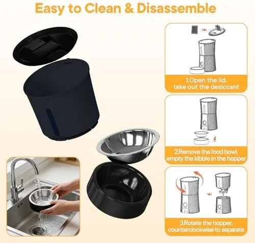 Automatic Pet Feeder with Voice Recorder and App Control — Automatic Pet Feeder, NEWBULIG