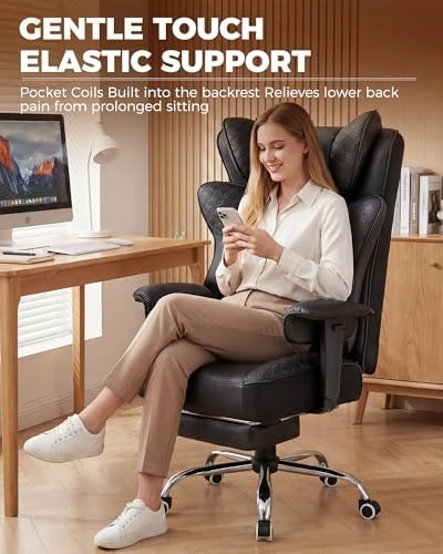 Big and Tall Office Chair with Foot Rest — Smart Chairs, GTPLAYER