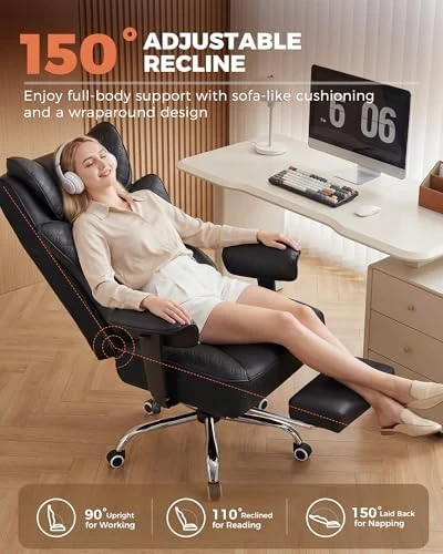 Big and Tall Office Chair with Foot Rest — Smart Chairs, GTPLAYER