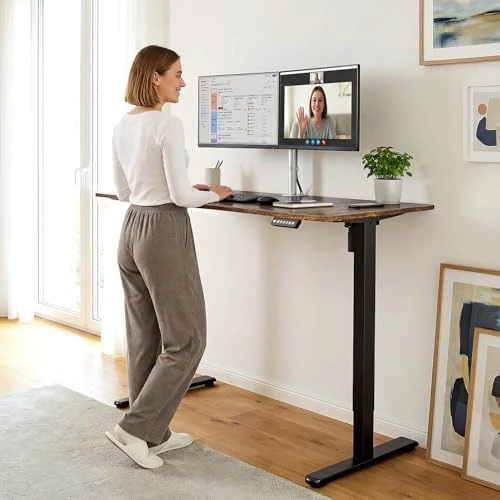 Electric Standing Desk Adjustable Height, Ergonomic Sit Stand Computer Desk — Standing Desk, VVENACE