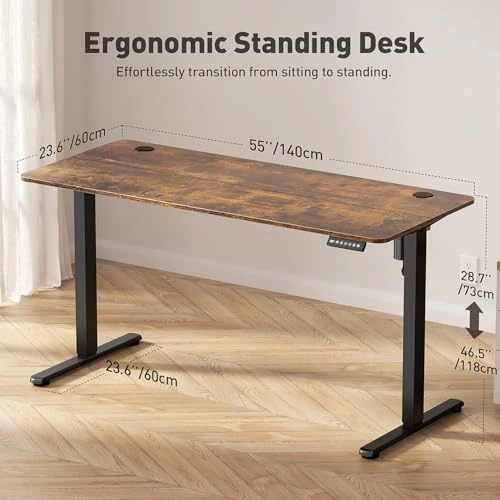 Electric Standing Desk Adjustable Height, Ergonomic Sit Stand Computer Desk — Standing Desk, VVENACE
