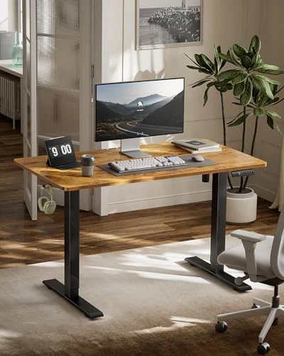 Electric Standing Desk, Adjustable Height Stand up Home Office Desk Large 55x24 Inch Sit Stand Computer Desk — Standing Desk, Marsail