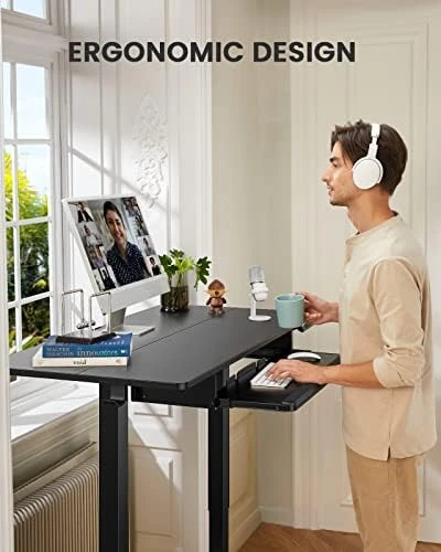 Electric Standing Desk with Keyboard Tray — Standing Desk, ErGear