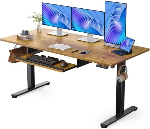Electric Standing Desk with Keyboard Tray — Standing Desk, ErGear