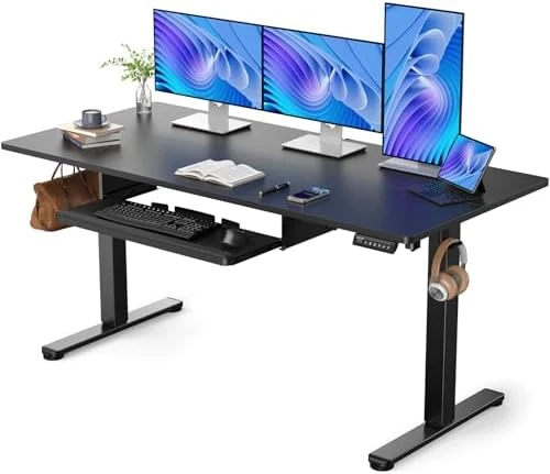 Electric Standing Desk with Keyboard Tray — Standing Desk, ErGear